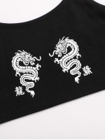 Chinese Dragon Print Cami Top