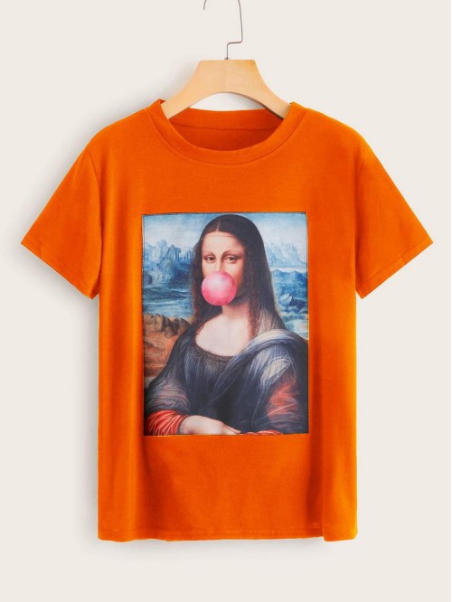 Bubblegum Mona Lisa Graphic Tee