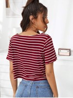 Short Sleeve Striped Top