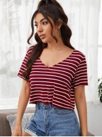 Short Sleeve Striped Top