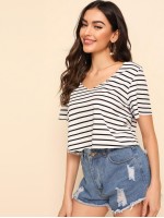 Short Sleeve Striped Top