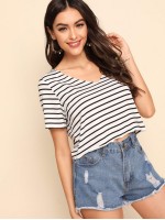 Short Sleeve Striped Top