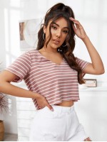 Short Sleeve Striped Top