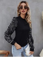 Sequin Sleeve Top