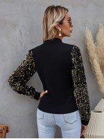 Sequin Sleeve Top