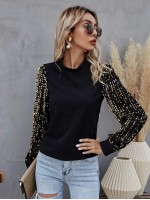 Sequin Sleeve Top