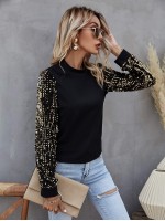 Sequin Sleeve Top