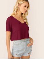 V-neck Solid Tee