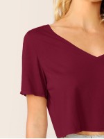 V-neck Solid Tee