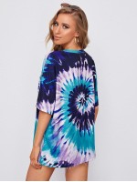 Drop Shoulder Tie Dye Tee