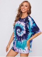 Drop Shoulder Tie Dye Tee