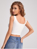 Tie Front Ruched Bust Crop Top