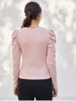 Leg-of-mutton Sleeve Top