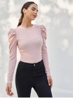 Leg-of-mutton Sleeve Top