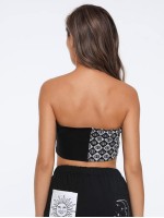 Geo Print Crop Tube Top