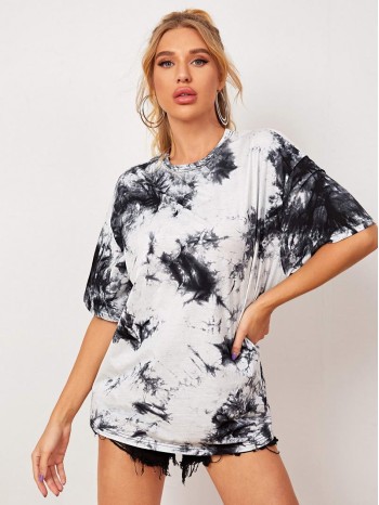 Tie Dye Oversized Longline Tee