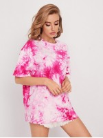 Tie Dye Oversized Longline Tee