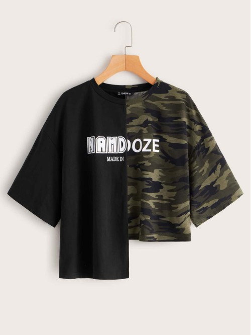 Namdoze Graphic Stepped Hem Tee