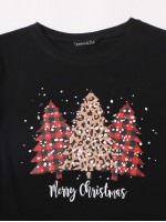 Christmas Tree & Slogan Graphic Tee