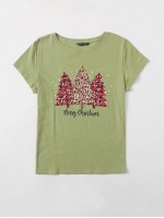 Christmas Tree & Slogan Graphic Tee