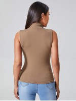 High Neck Form Fitted Tank Top