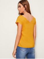 Scallop Edge Solid Top