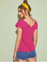 Scallop Edge Trim Solid Top