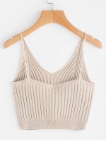 Ribbed Cropped Cami Top