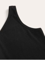 Ribbed One-Shoulder Top