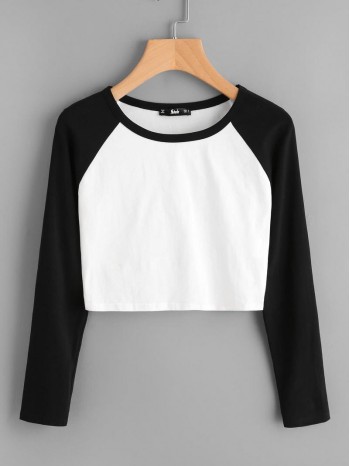 Crop Baseball Tee