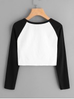 Crop Baseball Tee