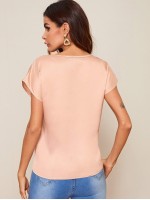 Batwing Sleeve Satin Top