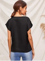 Batwing Sleeve Satin Top