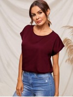 Batwing Sleeve Satin Top