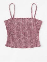 Rib Knit Marled Cami Top