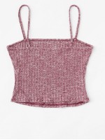 Rib Knit Marled Cami Top