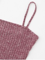 Rib Knit Marled Cami Top