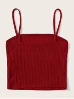 Ribbed Cropped Cami Top