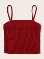 Ribbed Cropped Cami Top