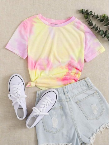 Tie Dye Round Neck Tee