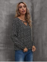 Ditsy Floral Criss Cross Blouse