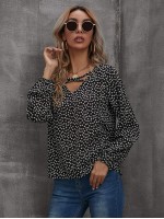 Ditsy Floral Criss Cross Blouse