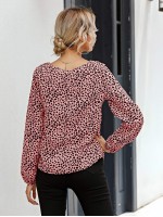 Dalmatian Criss Cross Neck Blouse