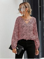 Dalmatian Criss Cross Neck Blouse