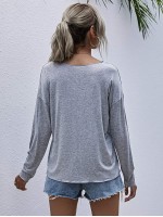 V-neck Drop Shoulder Tee