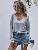 V-neck Drop Shoulder Tee