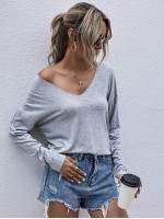 V-neck Drop Shoulder Tee