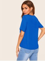 Solid Short Sleeve Top