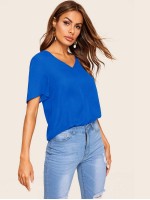 Solid Short Sleeve Top