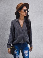 Striped Drop Shoulder Blouse